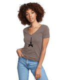 PARIZ Eiffel Tower Women's V-Neck