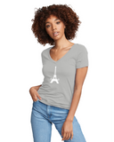 PARIZ Eiffel Tower Women's V-Neck