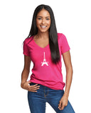 PARIZ Eiffel Tower Women's V-Neck