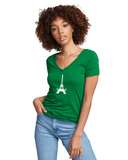PARIZ Eiffel Tower Women's V-Neck